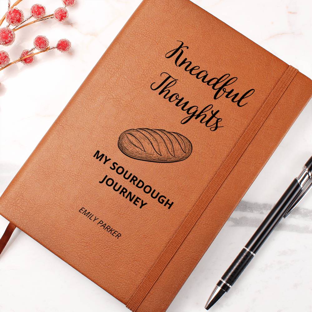 Personalised Name Leather Journal, Sourdough Starter, Homestead Baking Gift, Bread Baking Gift Baking Journal Recipe Book, Homesteading gift