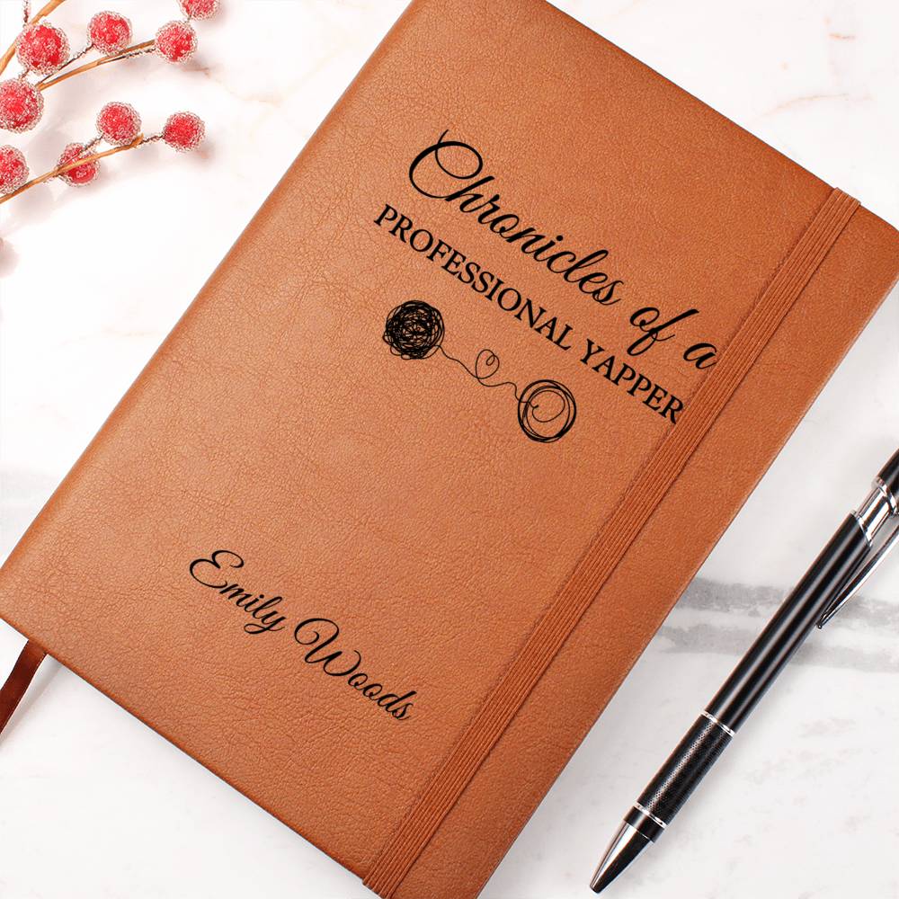 Chronicles of a Professional Yapper Journal Gifts For Her Gift For Friend Sarcastic Meme Tee Funny Y2K Certified Yapper Diary self love club