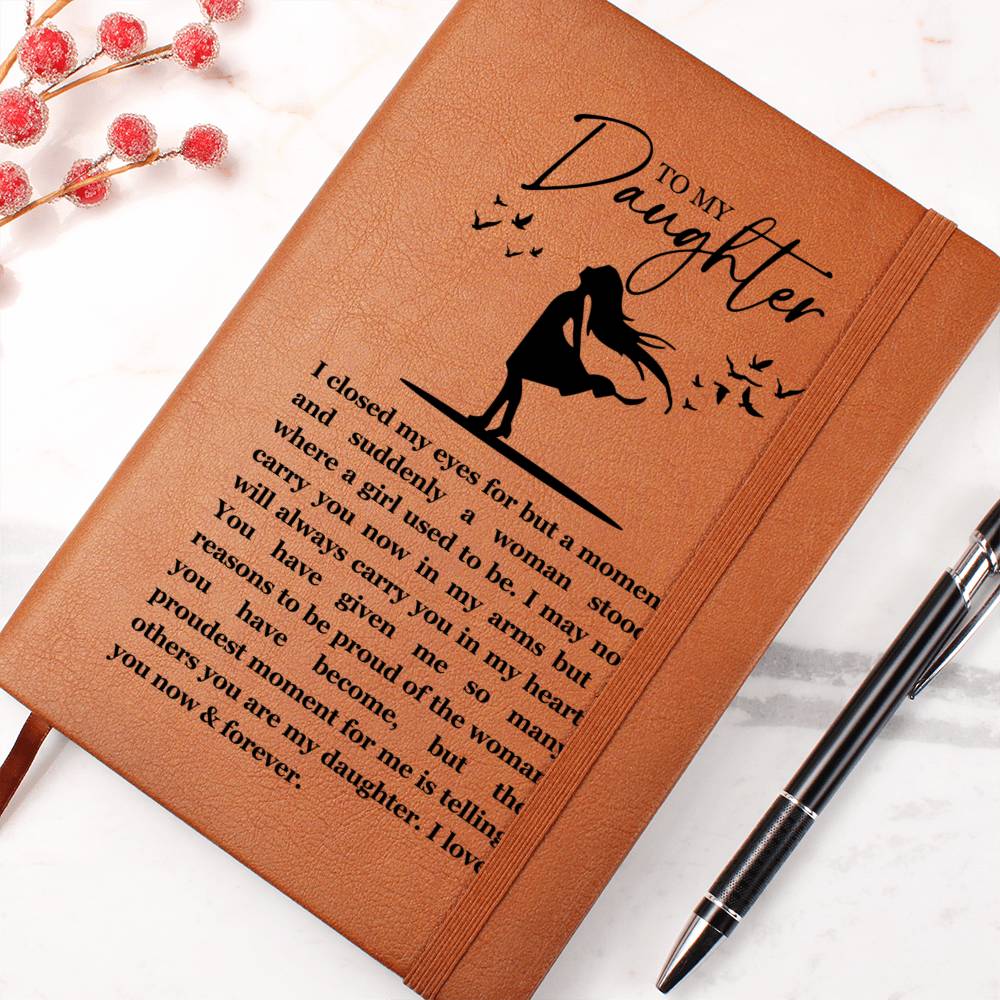 I Closed My Eyes Daughter Leather Journal Sentimental Keepsake Gift for Daughter Wedding Day Gift Graduation Birthday Proud Mother