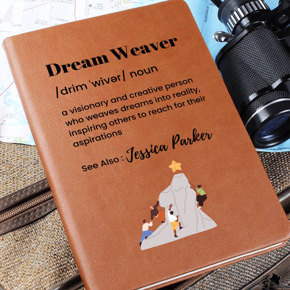 Dream Weaver personalized name journal Custom name inspirational notebook Gift for Visionaries Gift for Dreamers Leader Gift Manager Gift