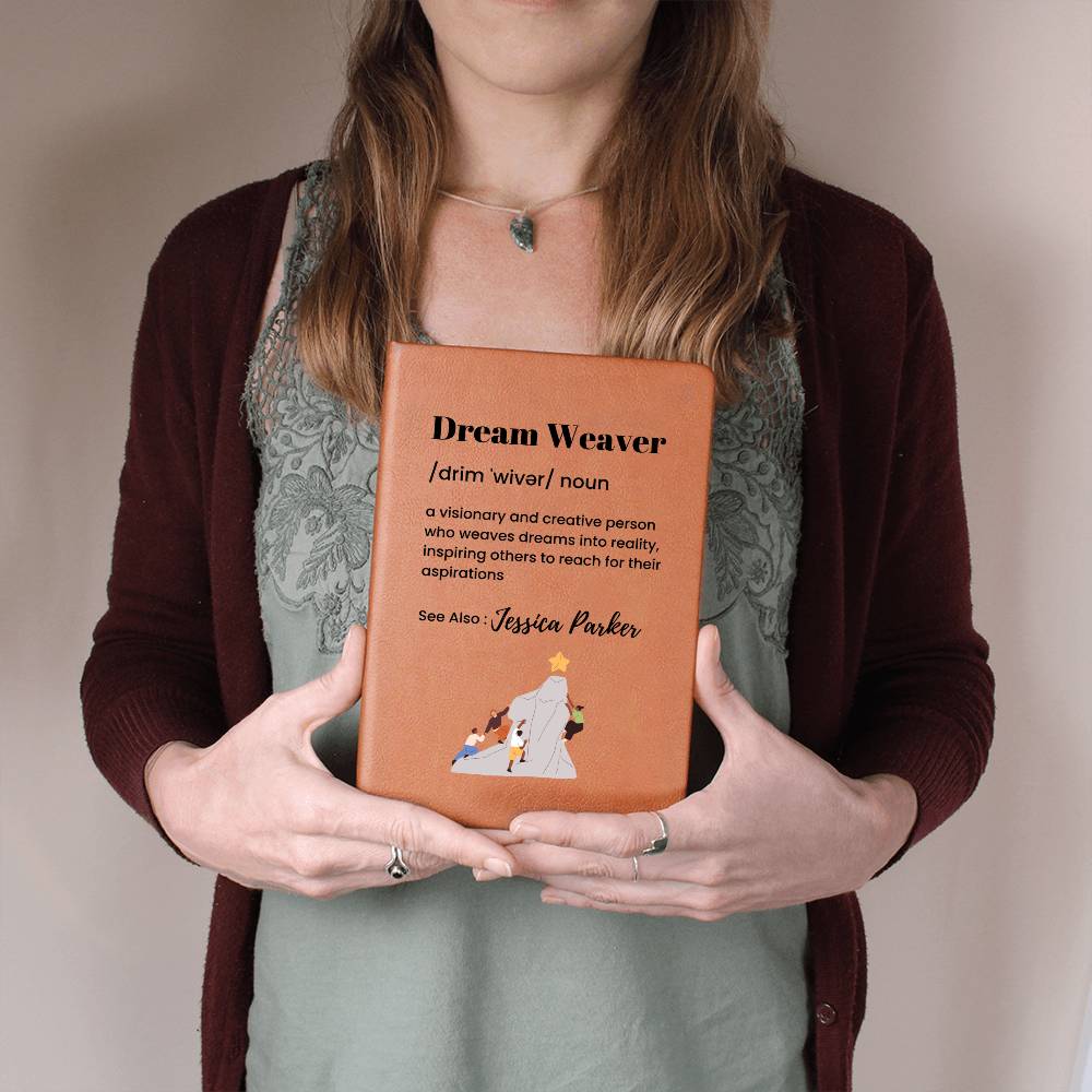 Dream Weaver personalized name journal Custom name inspirational notebook Gift for Visionaries Gift for Dreamers Leader Gift Manager Gift