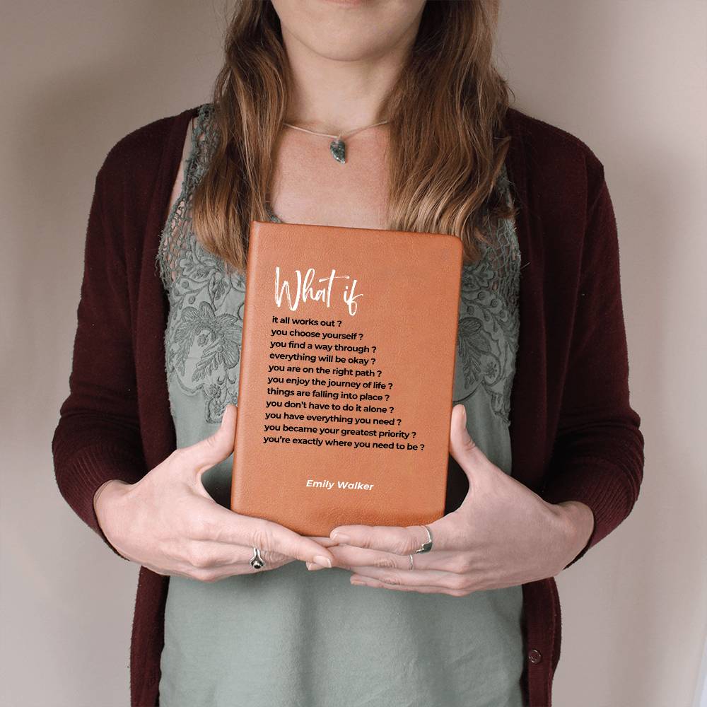 Custom Name Unigue Gift Journal What If It All Works Out Positive Affirmations Notebook Inspirational Quote Motivational Mindfulness Diary