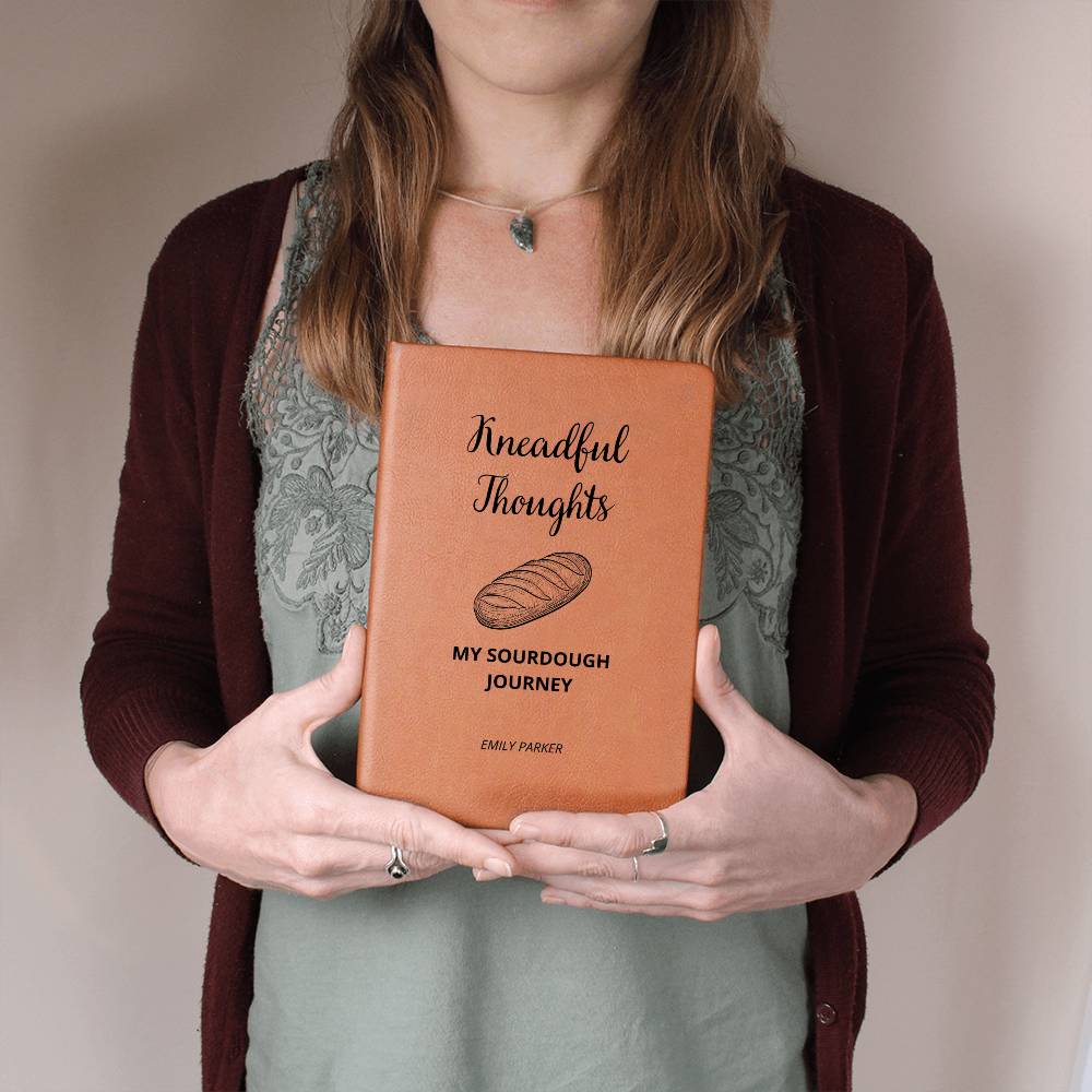 Personalised Name Leather Journal, Sourdough Starter, Homestead Baking Gift, Bread Baking Gift Baking Journal Recipe Book, Homesteading gift