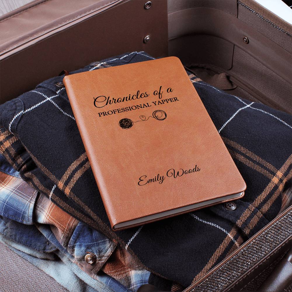 Chronicles of a Professional Yapper Journal Gifts For Her Gift For Friend Sarcastic Meme Tee Funny Y2K Certified Yapper Diary self love club
