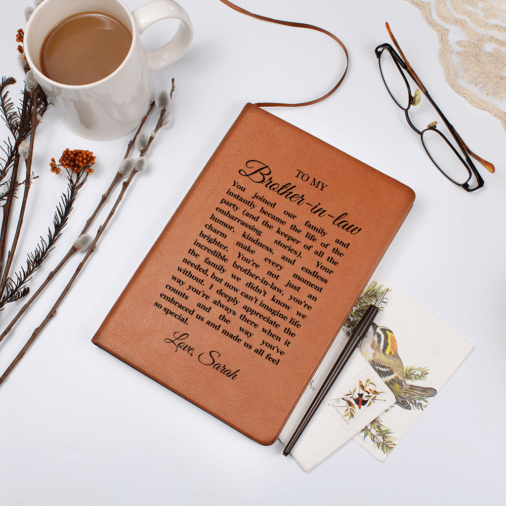 Birthday Gift for Brother in Law, Heartfelt Keepsake, Brother Journal, Brother in Law Appreciation, Thoughtful Sentimental Christmas Gift