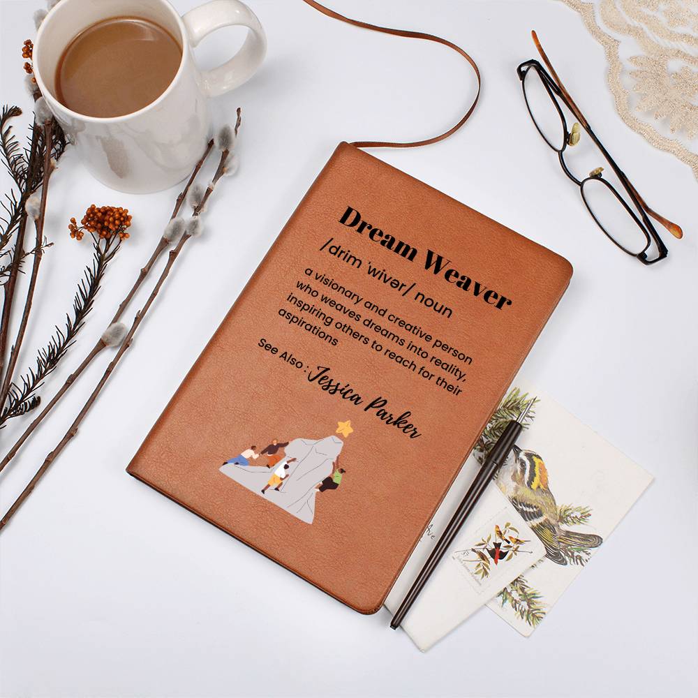 Dream Weaver personalized name journal Custom name inspirational notebook Gift for Visionaries Gift for Dreamers Leader Gift Manager Gift