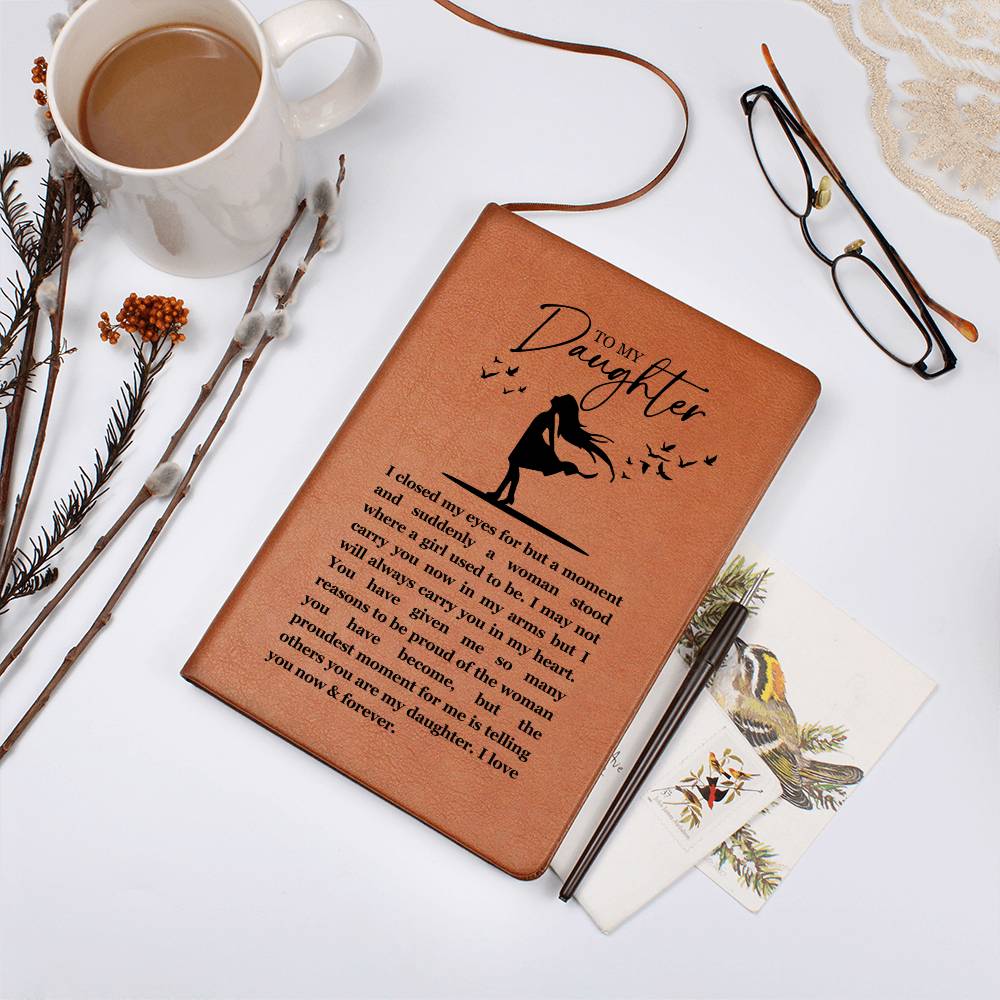 I Closed My Eyes Daughter Leather Journal Sentimental Keepsake Gift for Daughter Wedding Day Gift Graduation Birthday Proud Mother