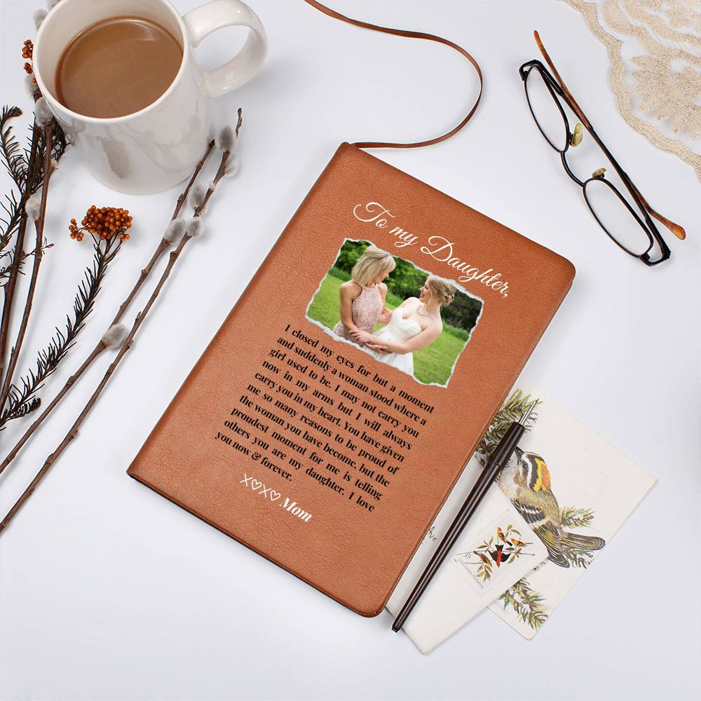 Personalised I Closed My Eyes Daughter Leather Journal Sentimental Keepsake Gift for Daughter Wedding Day Graduation Birthday Proud Mother