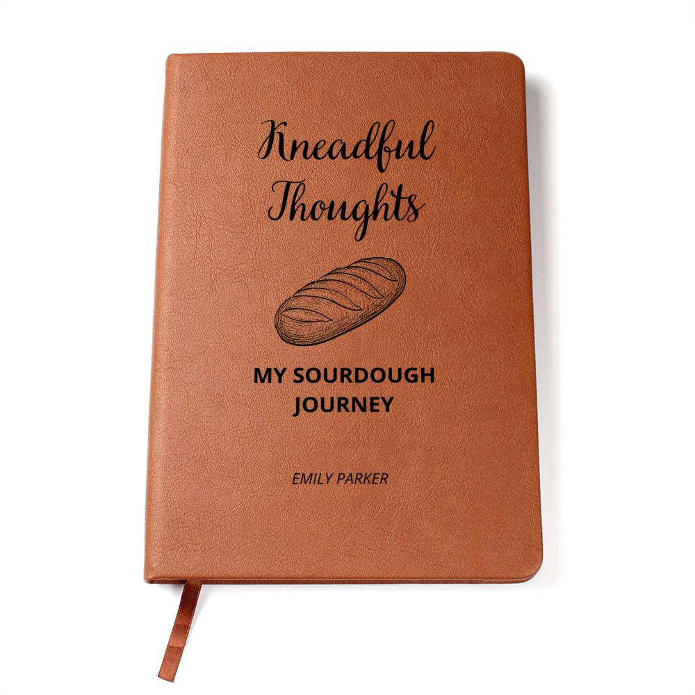 Personalised Name Leather Journal, Sourdough Starter, Homestead Baking Gift, Bread Baking Gift Baking Journal Recipe Book, Homesteading gift