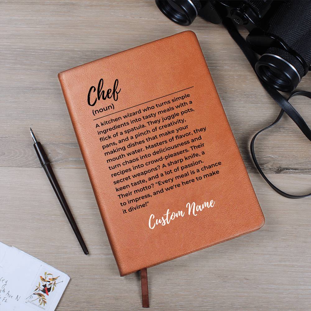 Custom name chef journal, Christmas Gift for Chefs, Kitchen wizard, Cooking Journal, Blank Recipe Book, Chef appreciation Culinary gift idea