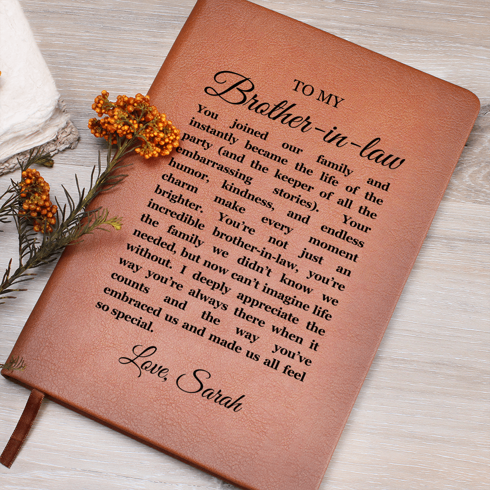 Birthday Gift for Brother in Law, Heartfelt Keepsake, Brother Journal, Brother in Law Appreciation, Thoughtful Sentimental Christmas Gift