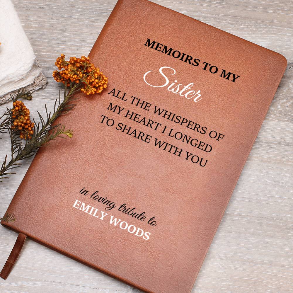 Loss of Sister Gift, Sister Sympathy Gift, Memoirs to My Sister Memorial Journal, Loss of Sister, Sister in Heaven Memorial Grief Journal