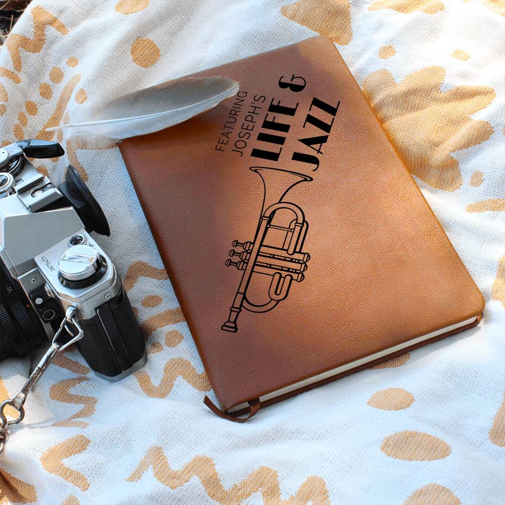 Saxophone Musician Gift, Custom Name Gift, Personalized Saxophone Journal, Saxophone Player, Saxophone Lover, Music Lover, Music Jazz Gift