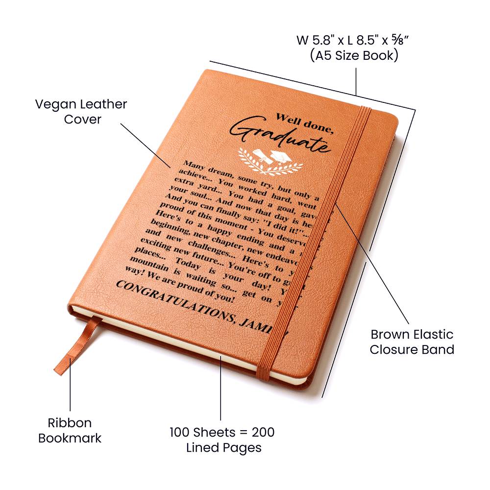 Inspirational Graduation Journal Congratulations on Graduating Graduate We Are Proud of You Diary Notebook Graduate Back to School Congrats