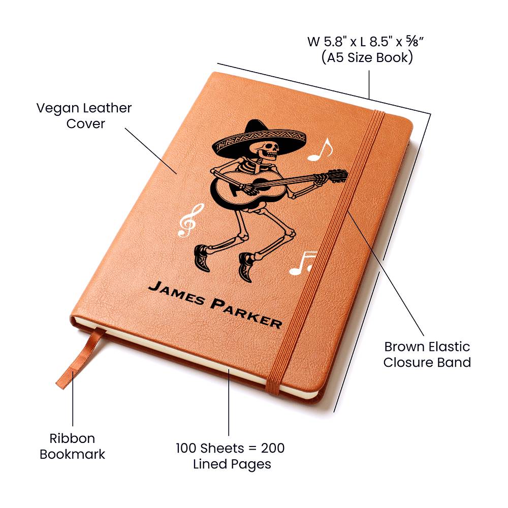 Personalized Guitar Lyric Journal, Custom Songwriters Notebook Musician Song Diary Lyrical Writer Journal Writing Music Notebook Songwriting