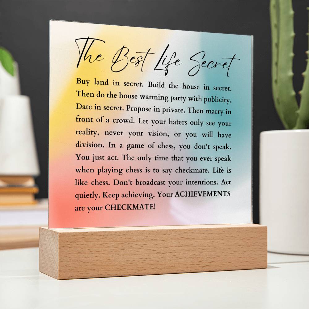 Inspirational Gift Motivational Quote Success Mantra Empowering life wisdom Positive Affirmation Visionary Mindset Home Decor Office Decor