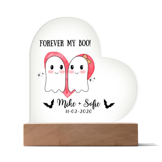 Valentines Decor,Valentines Day Gift,Custom Couple Gift with Names & Date,Personalized Gifts,Gothic Decor,Spooky Forever My Boo,Couple Decor