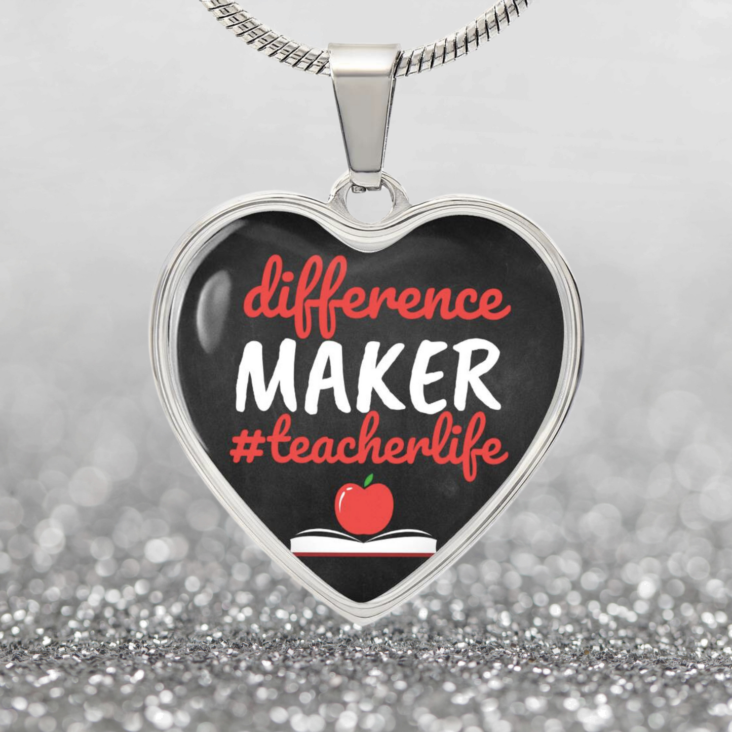 Personalized Teacher Appreciation Gifts, Gift for Best Teacher, Back To School Teacher Life Pendant Necklace, Teacher Gifts For Graduation