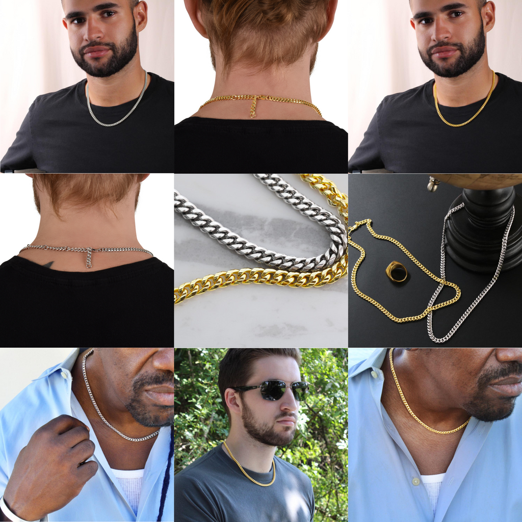 Personalized Cuban Promise Chain For Him, Anniversary Gift For Husband, Valentine's Gift For Boyfriend, To My Man Customized Birthday Gift