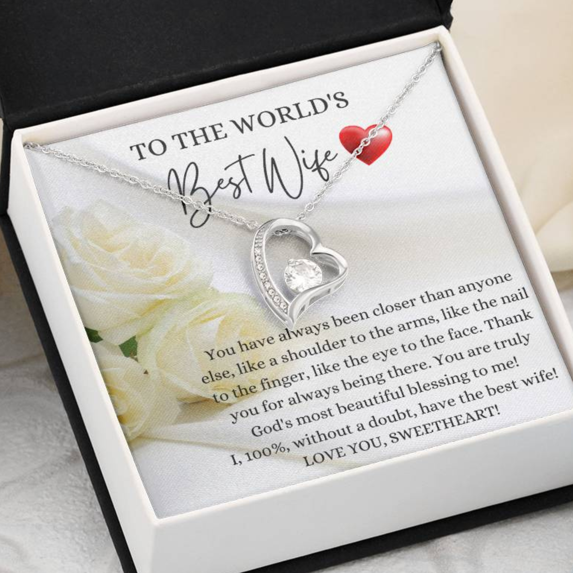 Necklace For Wife, Birthday Gift For Wife, Anniversary Gift For Wife, Christmas Gift For Wife, Valentines Day Gift For Wife, Best Wife Gift