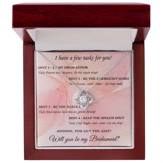 Dainty Necklace, Bridesmaid Gift, Necklace Gift, Wedding Gift, Will You Be My Bridesmaid Necklace Bridesmaid Proposal Unique Bridesmaid Gift