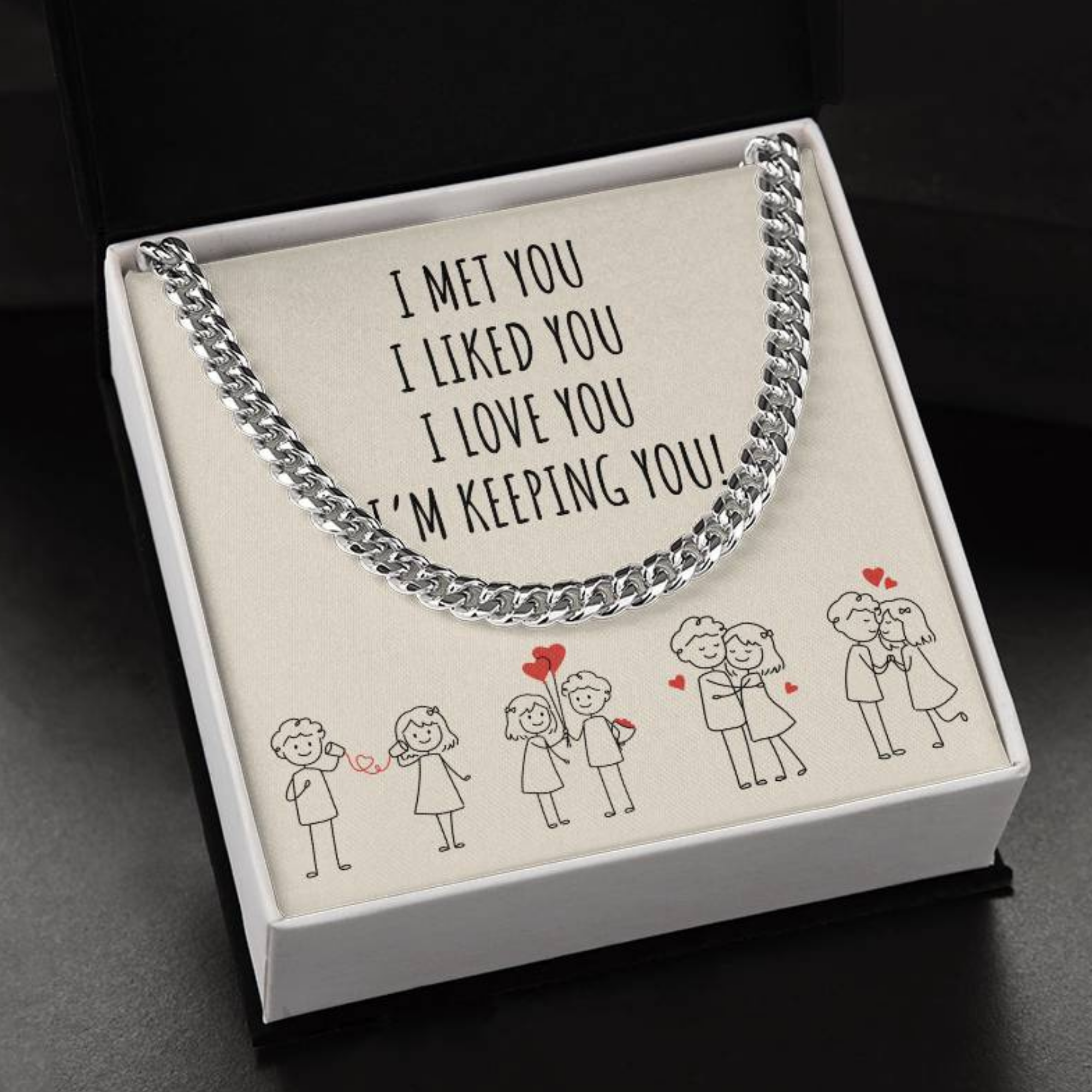 Romantic Valentines Day Gift, Funny Anniversary Gift for Husband Wife, Sweetest Message Gift,Necklace for Him, Cute Valentine's Gift for him