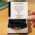 To My Man, You're my favorite, Couple Gifts, Men's Bracelet, Soulmate Gift, Valentine's Day Gift for Him,Anniversary Gift,Birthday Gift