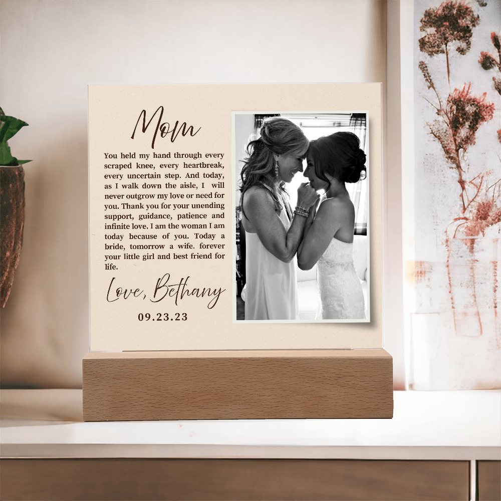 Mother of the Bride Photo Keepsake, Mother of the Bride Gift from the Bride, Mother of the Bride Gift Poem, Wedding Gift Mom, Gift for Mum
