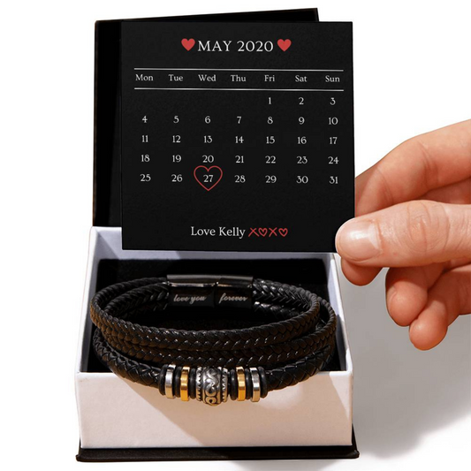 Valentine's Day Gift, Gift For Boyfriend, Guy Valentine Gift, Girlfriend Birthday Gift, Personalised Bracelet Gift For him, Gift for Him