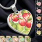 Cute Fruit Design Necklace Jewelry, Food Strawberry Blueberry Raspberry Lemon Peach Orange Necklace, Silver Necklace 18k Gold Plated Pendant