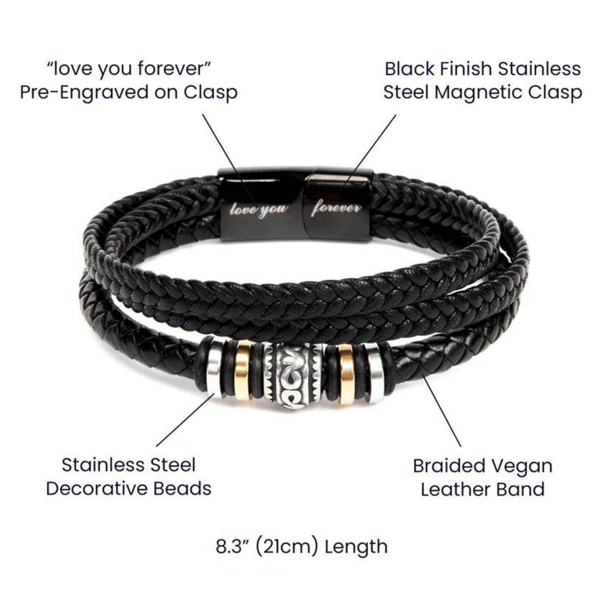 To My Man, You're my favorite, Couple Gifts, Men's Bracelet, Soulmate Gift, Valentine's Day Gift for Him,Anniversary Gift,Birthday Gift