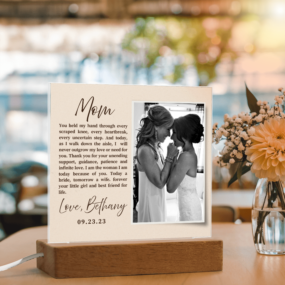Mother of the Bride Photo Keepsake, Mother of the Bride Gift from the Bride, Mother of the Bride Gift Poem, Wedding Gift Mom, Gift for Mum