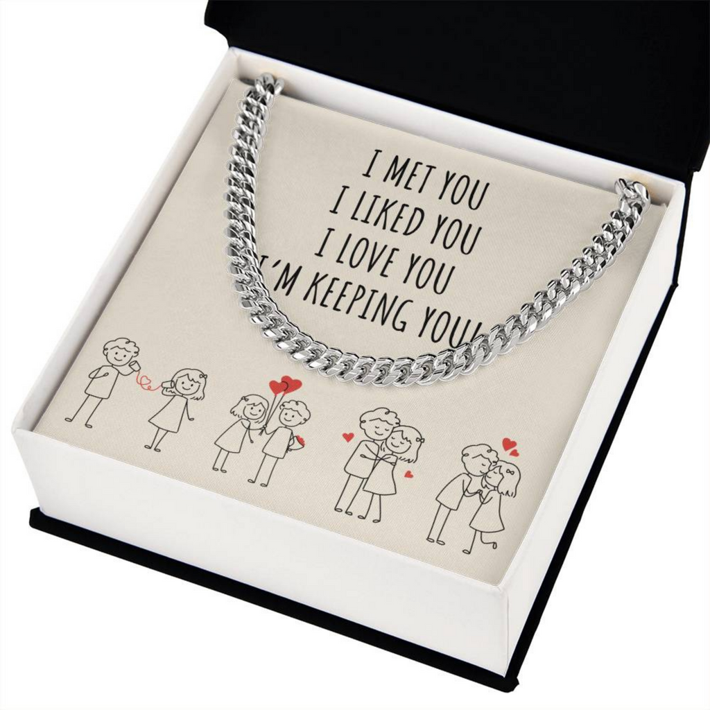 Romantic Valentines Day Gift, Funny Anniversary Gift for Husband Wife, Sweetest Message Gift,Necklace for Him, Cute Valentine's Gift for him