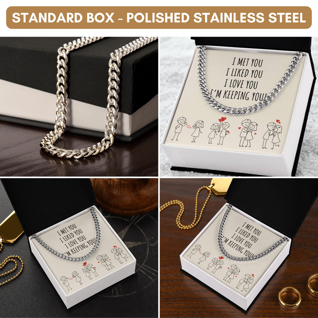 Romantic Valentines Day Gift, Funny Anniversary Gift for Husband Wife, Sweetest Message Gift,Necklace for Him, Cute Valentine's Gift for him