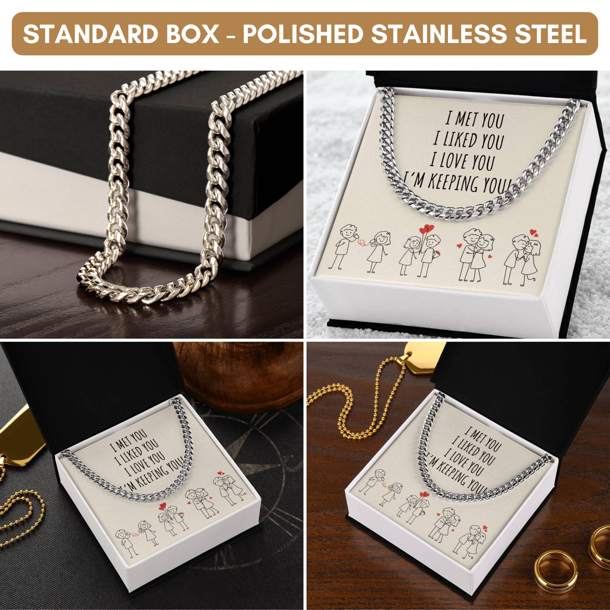 Romantic Valentines Day Gift, Funny Anniversary Gift for Husband Wife, Sweetest Message Gift,Necklace for Him, Cute Valentine's Gift for him