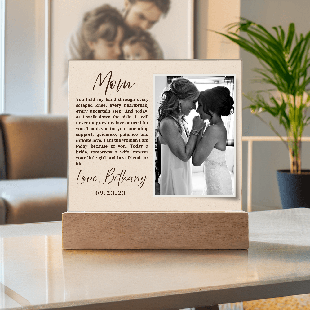 Mother of the Bride Photo Keepsake, Mother of the Bride Gift from the Bride, Mother of the Bride Gift Poem, Wedding Gift Mom, Gift for Mum