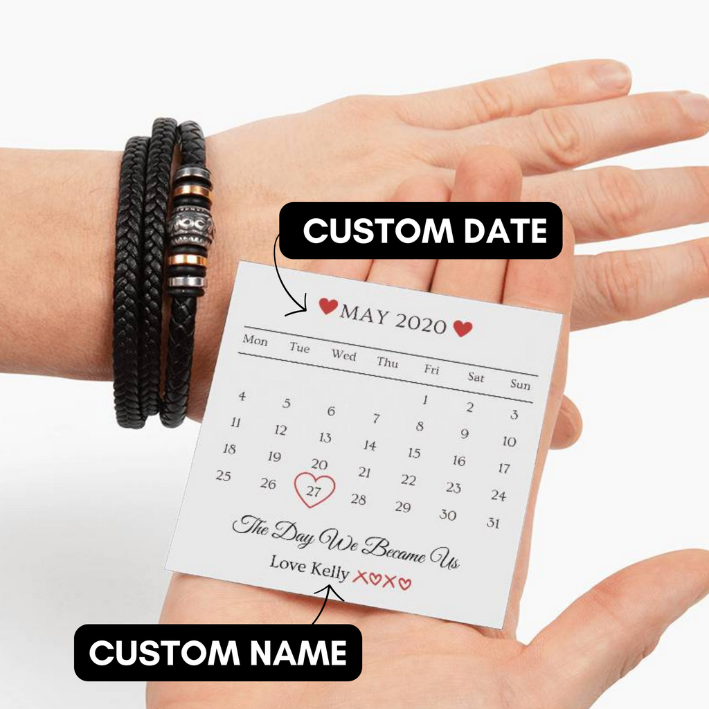 Valentine's Day Gift, Gift For Boyfriend, Guy Valentine Gift, Girlfriend Birthday Gift, Personalised Bracelet Gift For him, Gift for Him