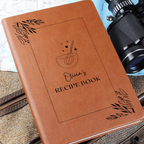 Your name recipes, personalized recipe journal, custom recipe book, leather recipes journal, cooking journal, personalized cookbook