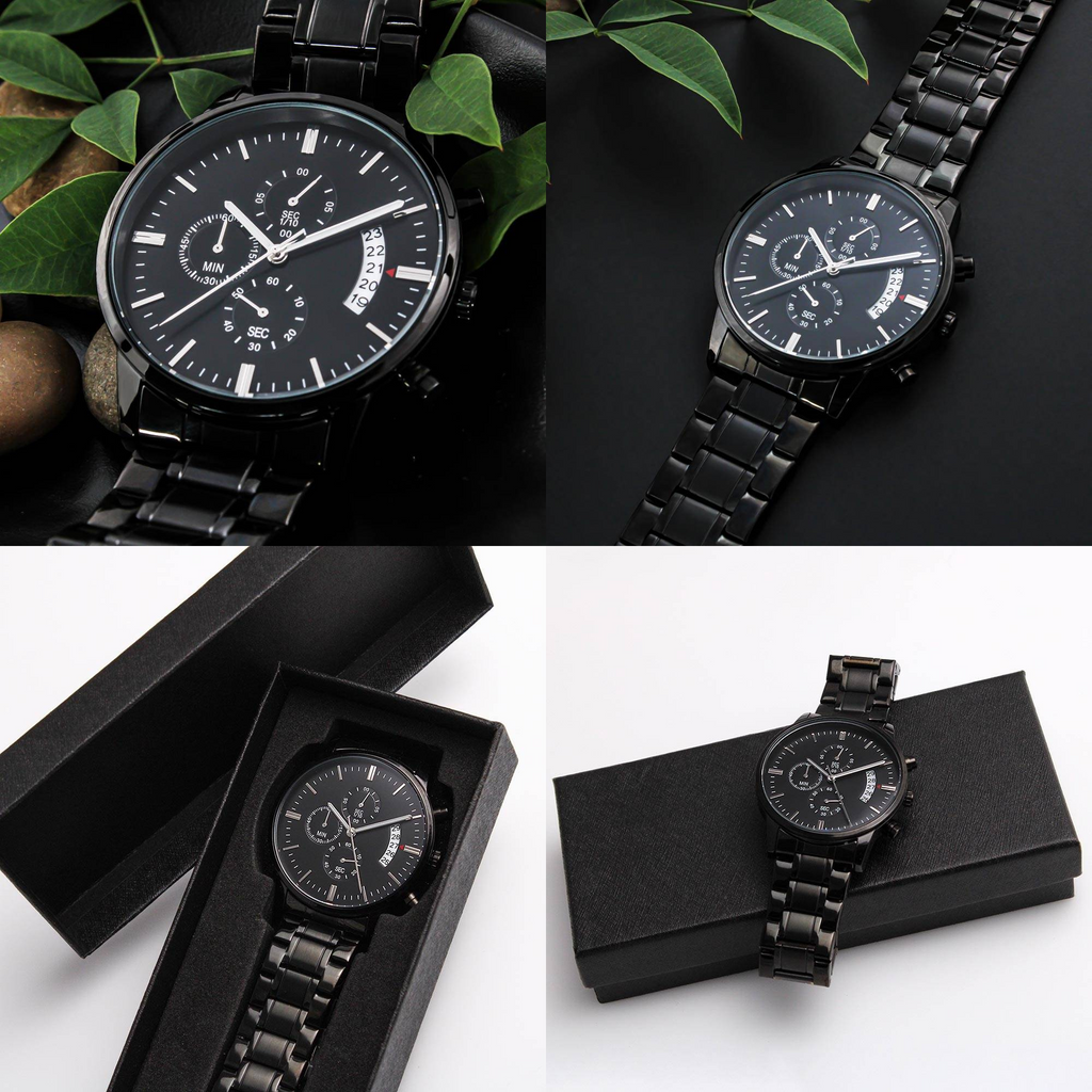 Graduation Men's Watch congratulations degree gift idea grad hat and robe congratulatory university college milestone celebration