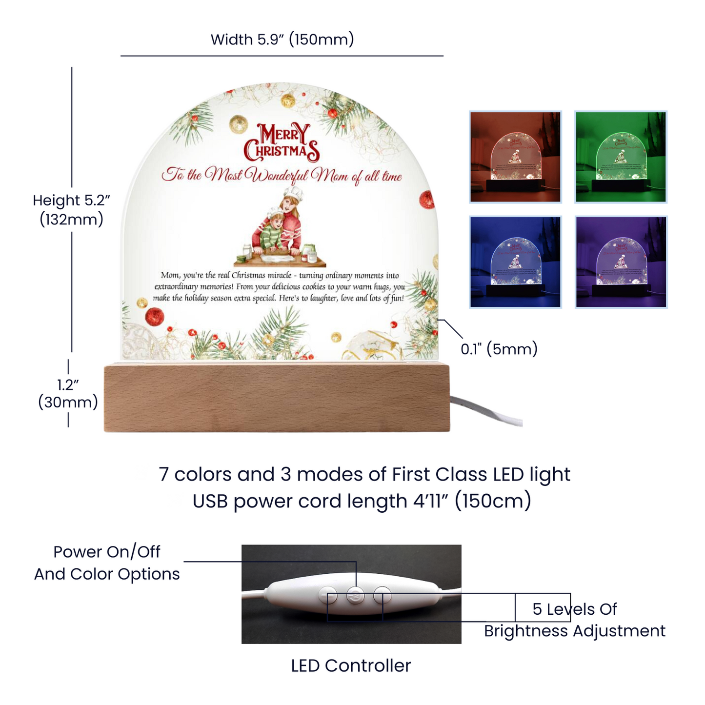 Christmas Mother Gift, Christmas Gift for mom, Mother and Daughter, Mother and Son, Gift for Mom, Gift from Daughter, Gift from Son