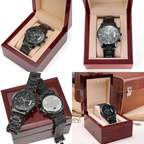 Graduation Men's Watch congratulations degree gift idea grad hat and robe congratulatory university college milestone celebration