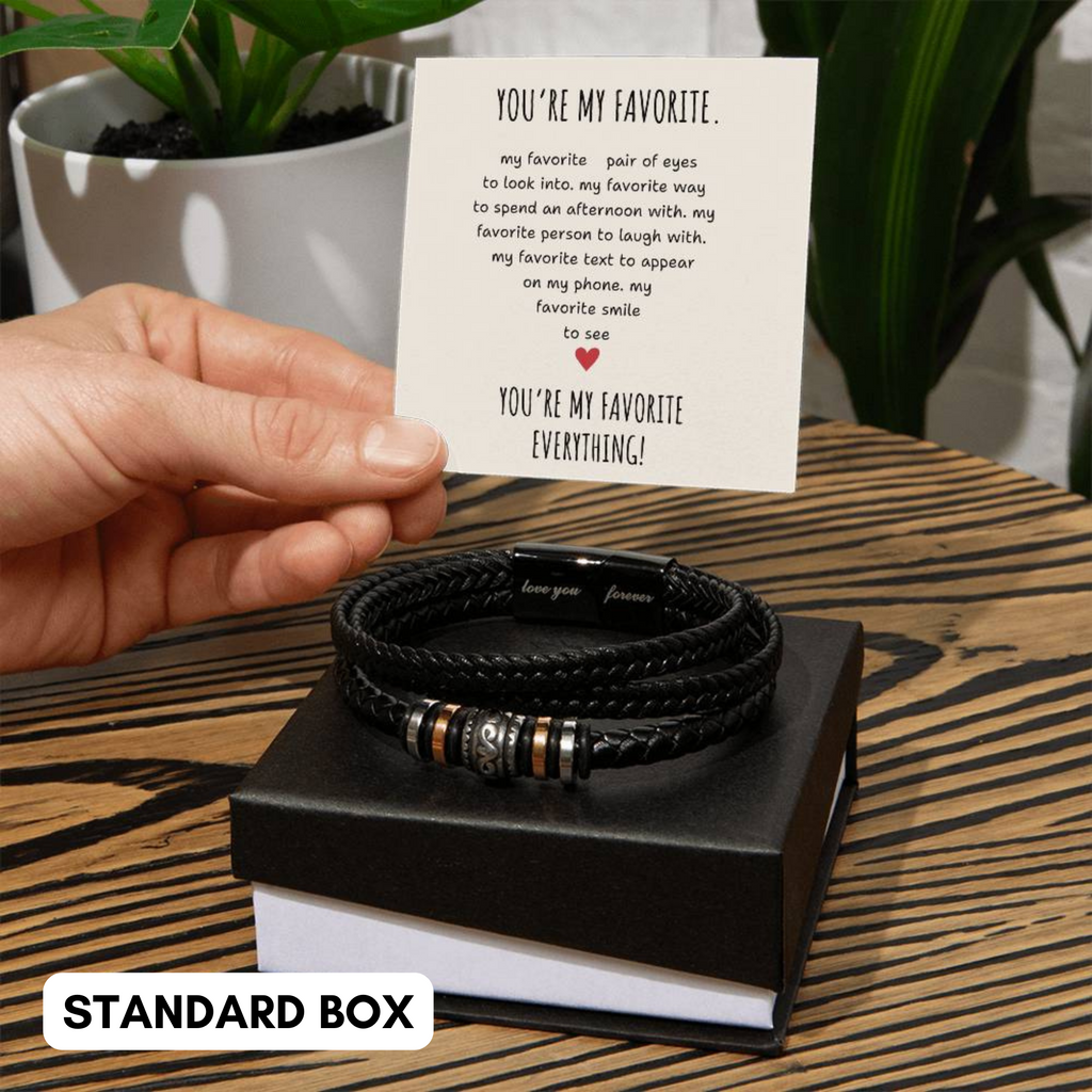 To My Man, You're my favorite, Couple Gifts, Men's Bracelet, Soulmate Gift, Valentine's Day Gift for Him,Anniversary Gift,Birthday Gift