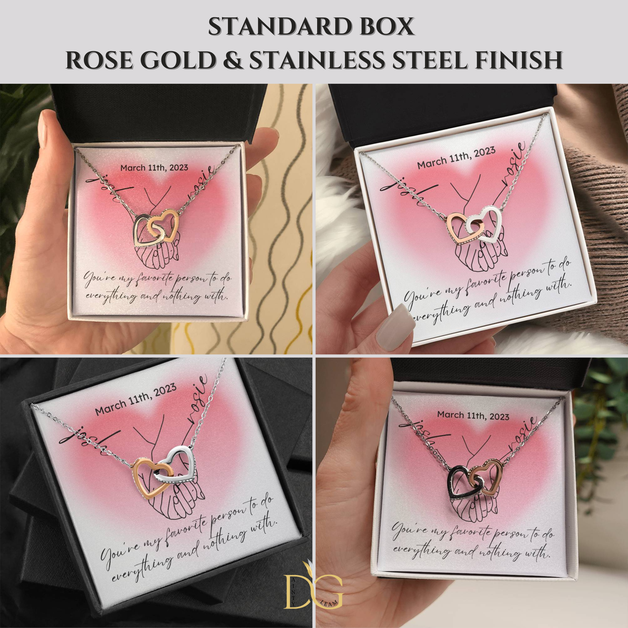 Personalized Couple Date and Name, Hand Holding Line Art Custom Valentine Gifts, Couple Anniversary Birthday Necklace, Gift For Her