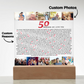 50 Reasons We Love You | 50th Birthday Gift | Custom Gift | 50th Birthday Gifts For Women | 50th Birthday Gifts For Men | Thoughtful Gift
