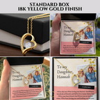 Personalised Daughter Chrsitmas Gift from mom or dad To My Daughter Love Mum Mother & Daughter Necklace Daughter Present