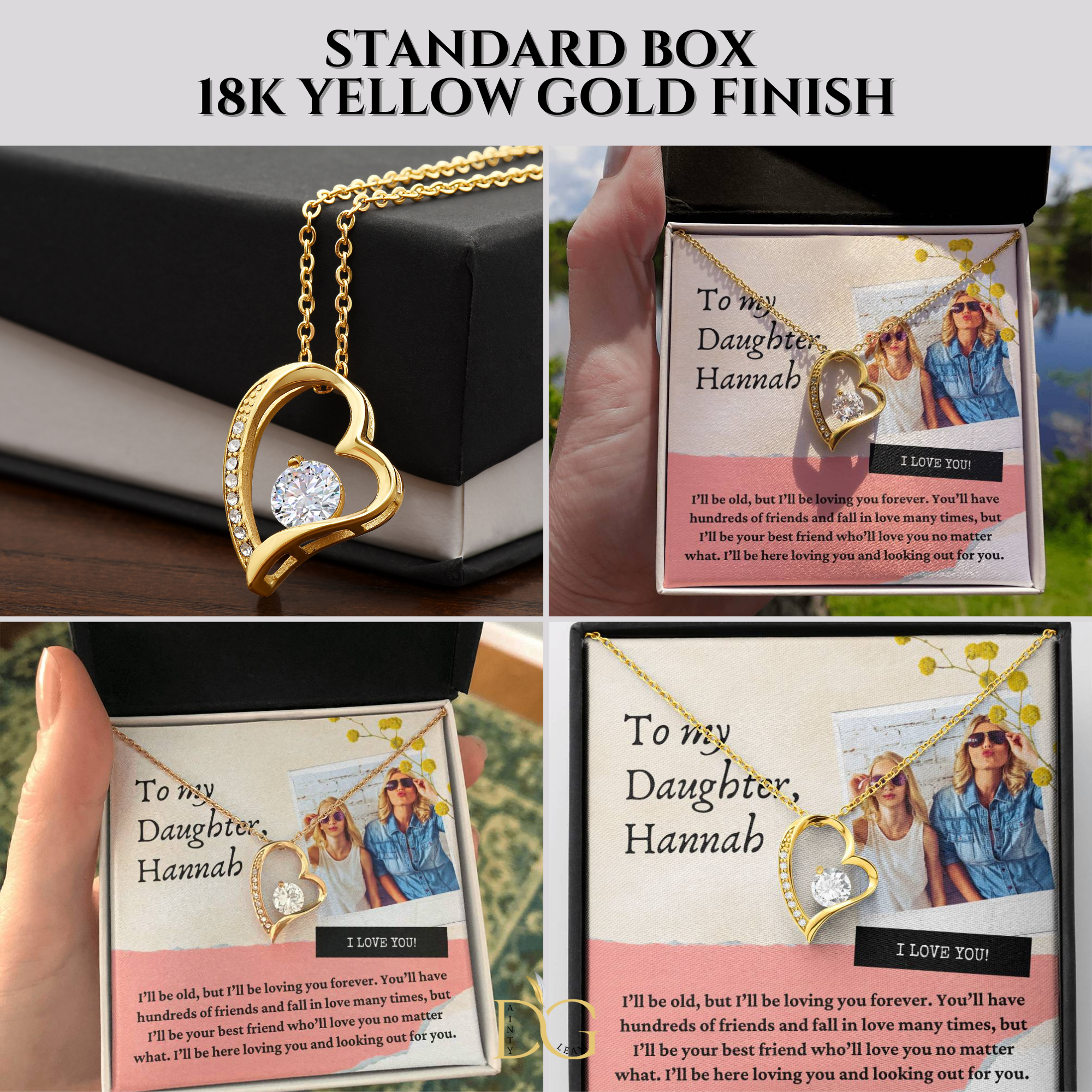 Personalised Daughter Chrsitmas Gift from mom or dad To My Daughter Love Mum Mother & Daughter Necklace Daughter Present