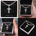 Valentine's Day Gift, Gift For Boyfriend, Guy Valentine Gift, Girlfriend Birthday Gift, Personalised Cross necklace For him, Gift for Him
