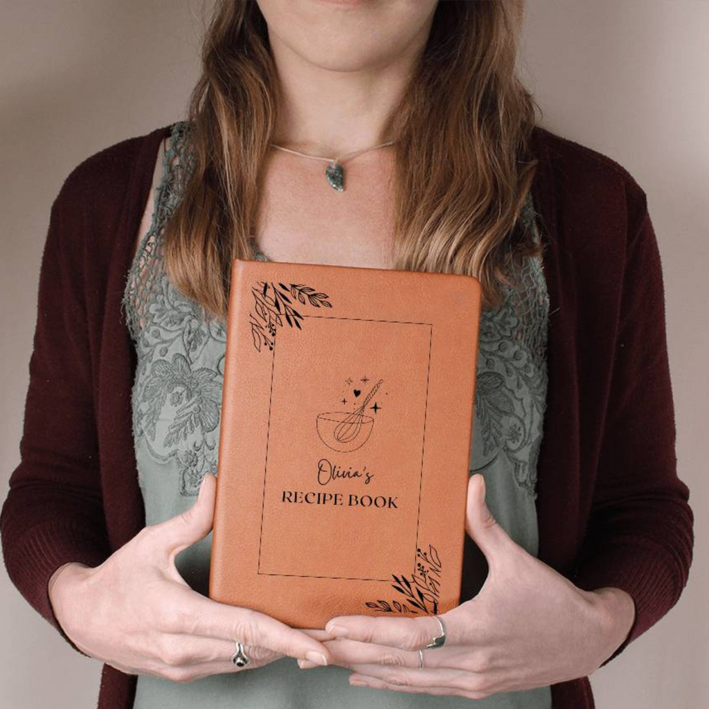 Your name recipes, personalized recipe journal, custom recipe book, leather recipes journal, cooking journal, personalized cookbook