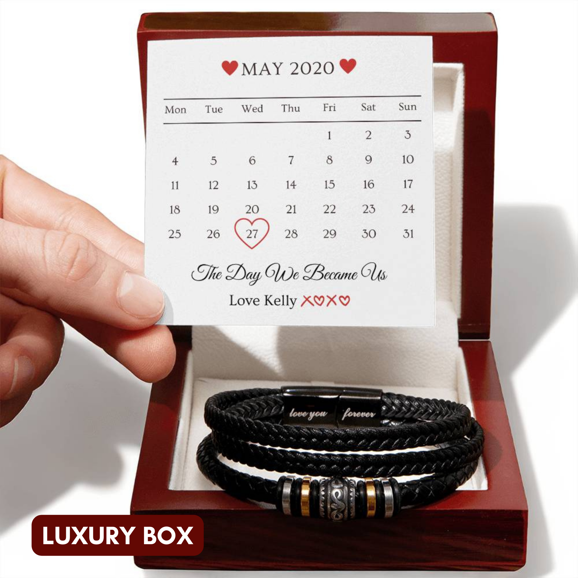 Valentine's Day Gift, Gift For Boyfriend, Guy Valentine Gift, Girlfriend Birthday Gift, Personalised Bracelet Gift For him, Gift for Him