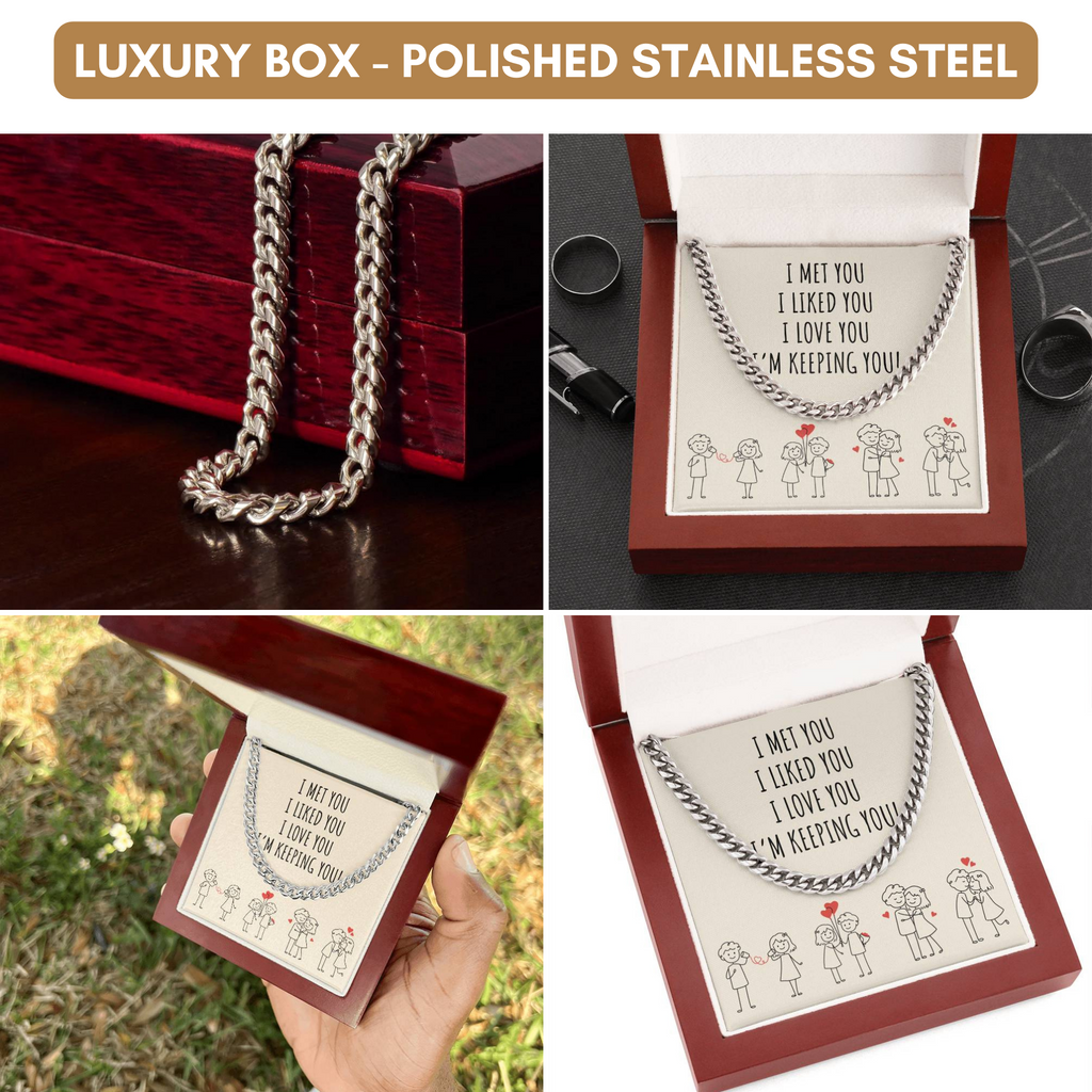 Romantic Valentines Day Gift, Funny Anniversary Gift for Husband Wife, Sweetest Message Gift,Necklace for Him, Cute Valentine's Gift for him